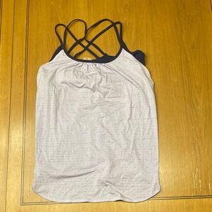 CALIA by Carrie Underwood Strappy Lavender and Navy Blue Ecercise Tank Top